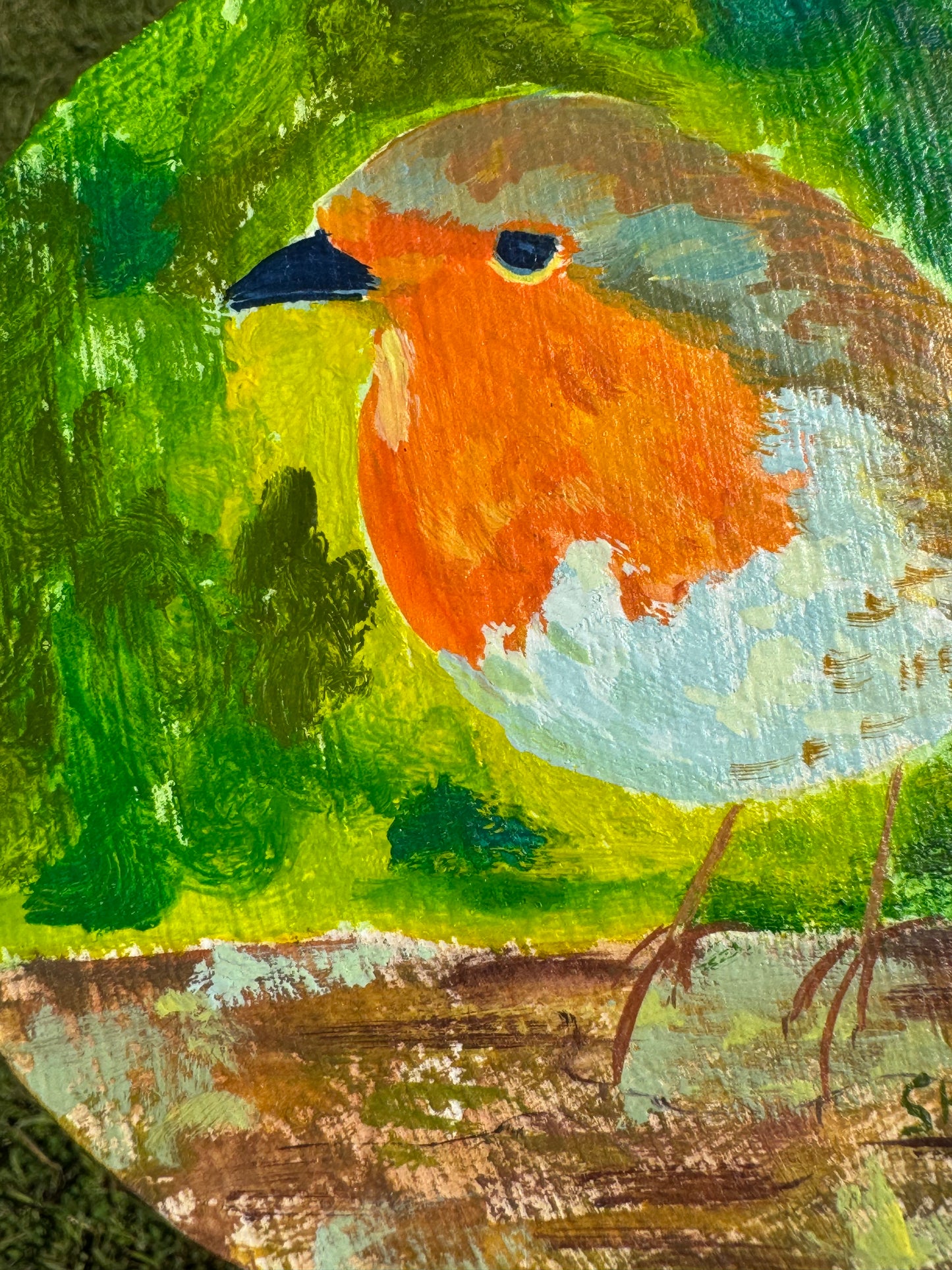 Chubby Bird 5x5 Circle Wall Art