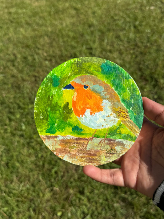 Chubby Bird 5x5 Circle Wall Art