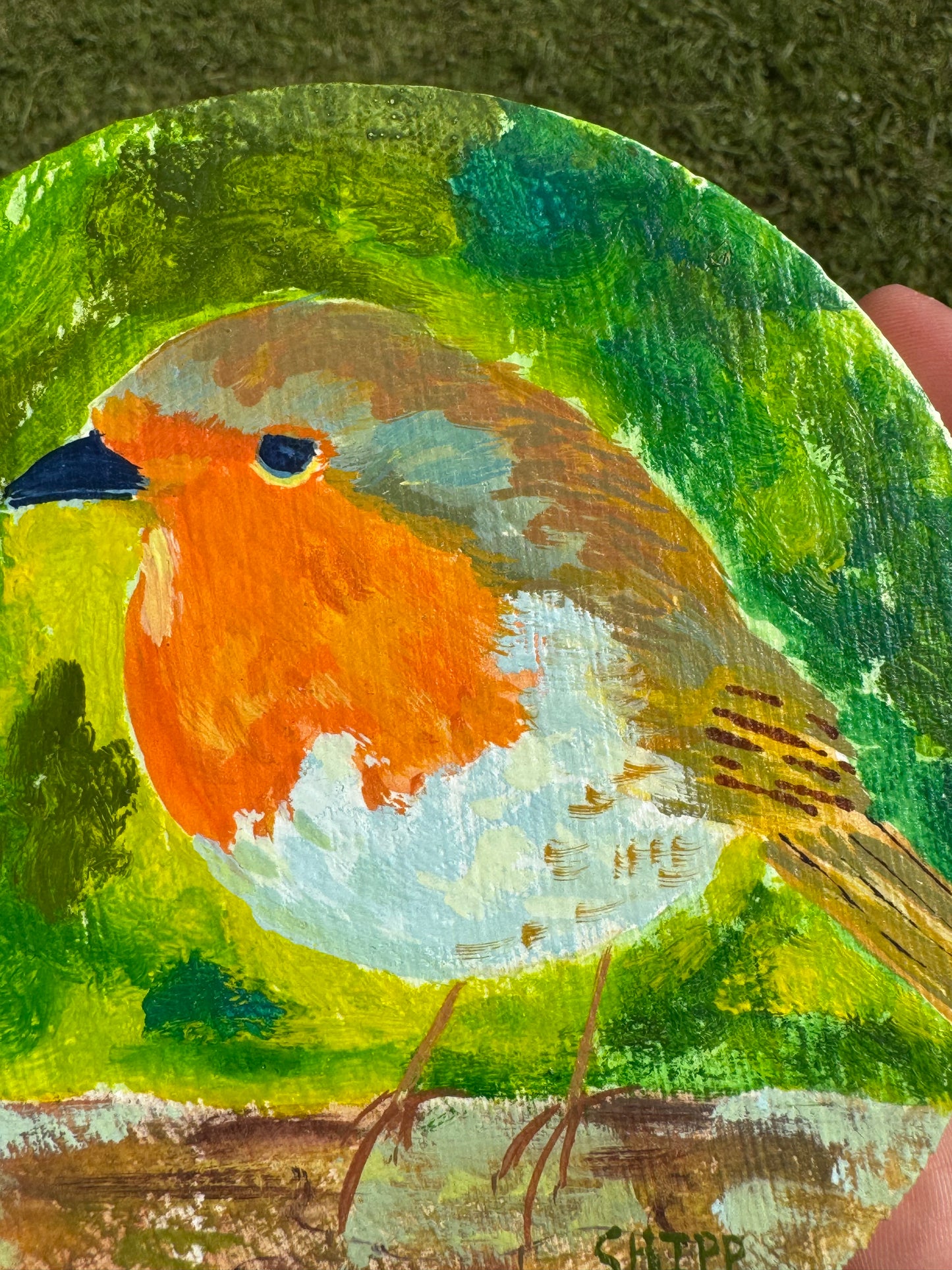 Chubby Bird 5x5 Circle Wall Art